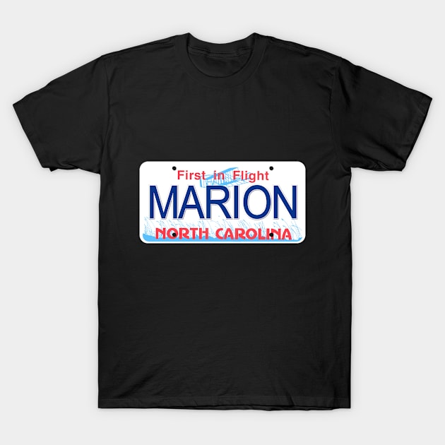 Marion North Carolina License Plate T-Shirt by Mel's Designs